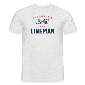 Métier de monteur de lignes - T-shirt homme - gris chiné - Devant - AI Model Male 178 dark (178cm)