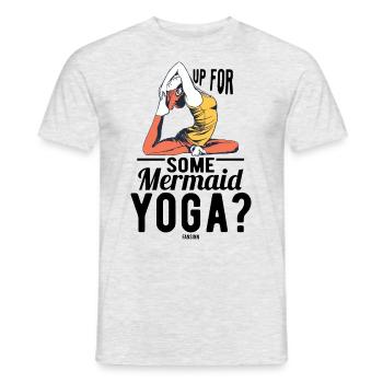 Méditation Yoga Mermaid Sports - T-shirt homme - gris chiné - Devant - AI Model Male 178 dark (178cm)