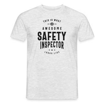 Safety Inspector Job Occupation - Men's T-Shirt - heather grey - Front - AI Model Male 178 dark (178cm)