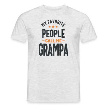 My Favorite People Call Me Grampa - Dad Grandpa - Men's T-Shirt - heather grey - Front - AI Model Male 178 dark (178cm)