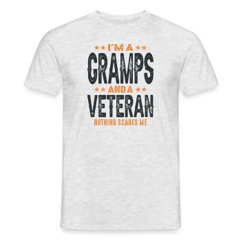 I'm a Gramps and a Veteran - Dad Grandpa - Men's T-Shirt - heather grey - Front - AI Model Male 178 dark (178cm)