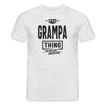 It's a Grampa Thing Funny Dad Grandpa - Men's T-Shirt - heather grey - Front - AI Model Male 178 dark (178cm)
