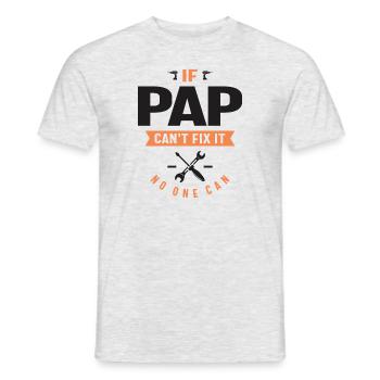 If Pap Can't Fix It - Dad and Grandpa - Men's T-Shirt - heather grey - Front - AI Model Male 178 dark (178cm)