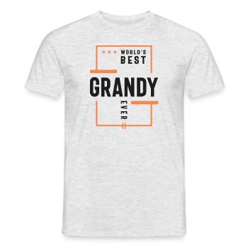World's Best Grandy Ever - Dad and Grandpa - Men's T-Shirt - heather grey - Front - AI Model Male 178 dark (178cm)