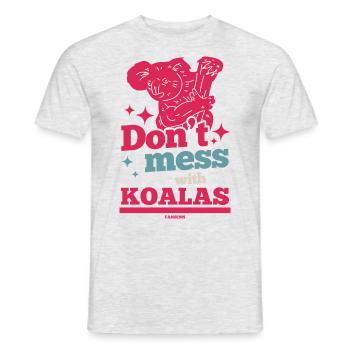 leg dich nicht mit Koalas an - Männer T-Shirt - Grau meliert - Vorne - AI Model Male 178 dark (178cm)