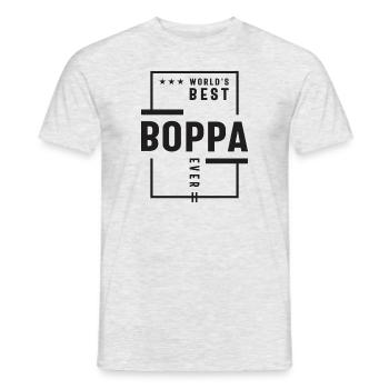 World's Best Boppa Ever - Dad and Grandpa - Men's T-Shirt - heather grey - Front - AI Model Male 178 dark (178cm)