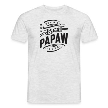 World's Best Papaw Ever Funny - Men's T-Shirt - heather grey - Front - AI Model Male 178 dark (178cm)
