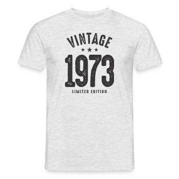 Vintage 1973 - 50th Birthday Classic Born 1973 - Men's T-Shirt - heather grey - Front - AI Model Male 178 dark (178cm)