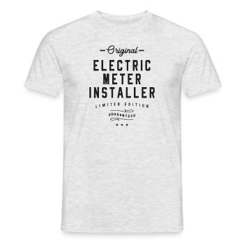 Electric Meter Installer - Men's T-Shirt - heather grey - Front - AI Model Male 178 dark (178cm)