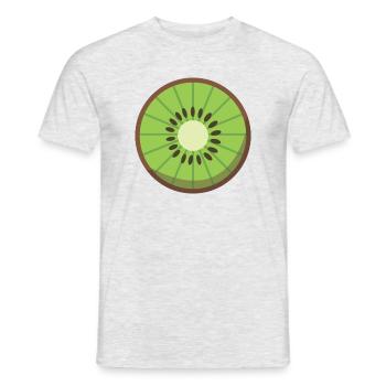 Kiwi Kostüm Faschingskostüm Kiwifrucht Obst Styles - Männer T-Shirt - Grau meliert - Vorne - AI Model Male 178 dark (178cm)