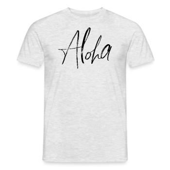 Aloha - T-shirt homme - gris chiné - Devant - AI Model Male 178 dark (178cm)