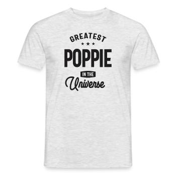 Le plus grand coquelicot de l’univers - Grand-père - T-shirt homme - gris chiné - Devant - AI Model Male 178 dark (178cm)
