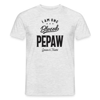I Am One B Pepaw - Grandpa - Men's T-Shirt - heather grey - Front - AI Model Male 178 dark (178cm)