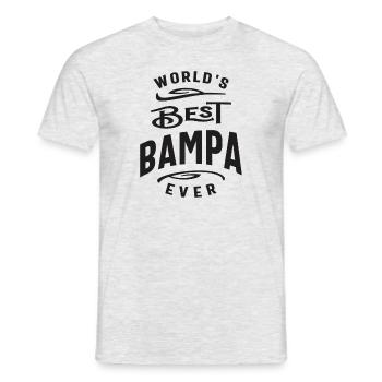 Der beste Bampa der Welt aller Zeiten - Papa, Opa lustig - Männer T-Shirt - Grau meliert - Vorne - AI Model Male 178 dark (178cm)