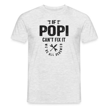 If Popi Can't Fix It, We're All Screwed - Grandpa - Men's T-Shirt - heather grey - Front - AI Model Male 178 dark (178cm)