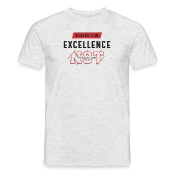 Strive for Excellence - Motivational Quote - Men's T-Shirt - heather grey - Front - AI Model Male 178 dark (178cm)