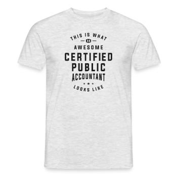This Is What An Awesome CPA Looks Like - Men's T-Shirt - heather grey - Front - AI Model Male 178 dark (178cm)