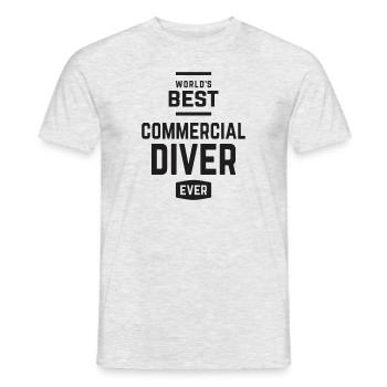 Der beste Berufstaucher der Welt aller Zeiten - Männer T-Shirt - Grau meliert - Vorne - AI Model Male 178 dark (178cm)