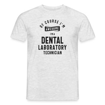 Super technicien de laboratoire dentaire - T-shirt homme - gris chiné - Devant - AI Model Male 178 dark (178cm)