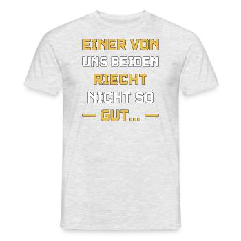 Einer von uns beiden riecht nicht so gut - Männer T-Shirt - Grau meliert - Vorne - AI Model Male 178 dark (178cm)