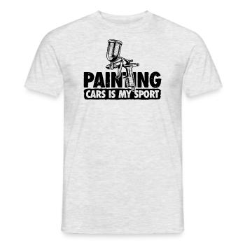Painting Cars Is My Sport - Auto Lacquer Gift - Men's T-Shirt - heather grey - Front - AI Model Male 178 dark (178cm)