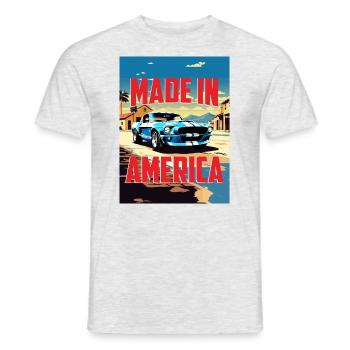 COBRA MADE IN AMERICA - Männer T-Shirt - Grau meliert - Vorne - AI Model Male 178 dark (178cm)
