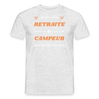 J'ai deux titres - T-shirt homme - gris chiné - Devant - AI Model Male 178 dark (178cm)