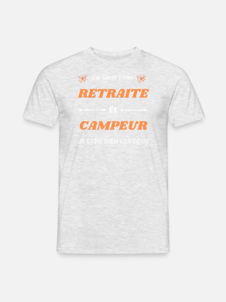Ich habe zwei Titel - Männer T-Shirt - Grau meliert