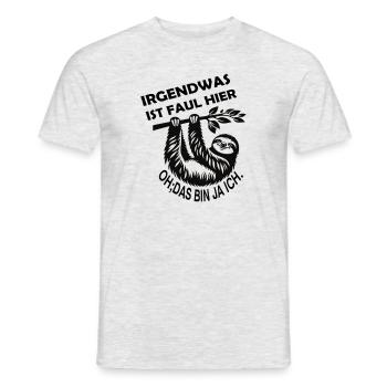 FaultierIch - Männer T-Shirt - Grau meliert - Vorne - AI Model Male 178 dark (178cm)