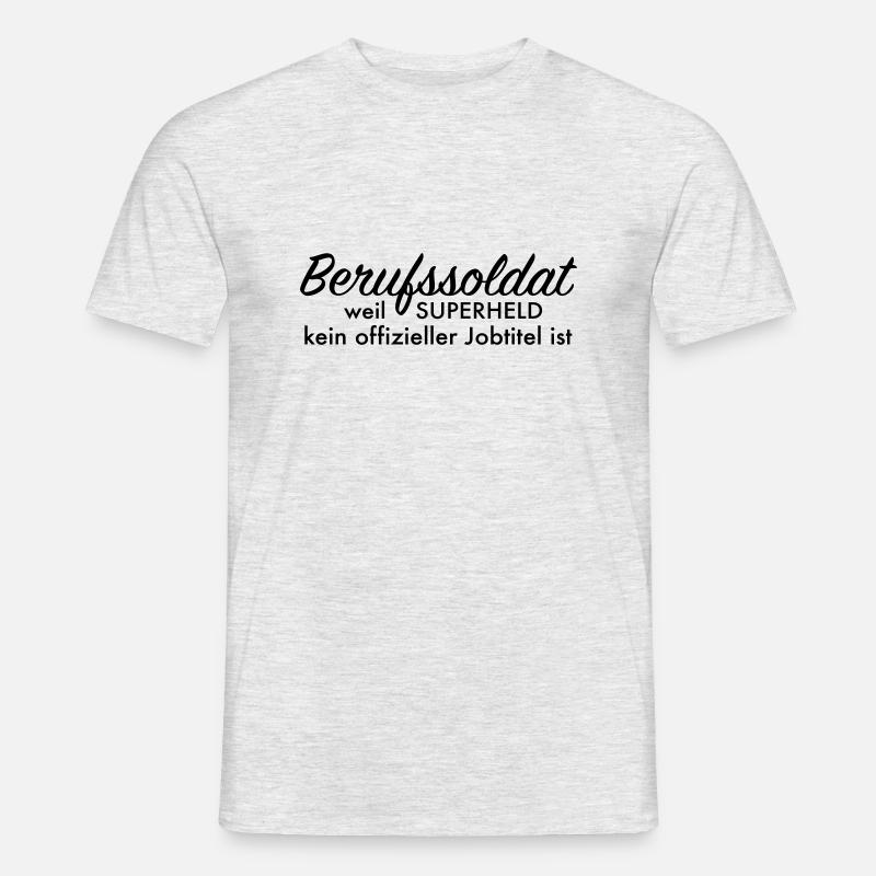 Berufssoldat - Männer T-Shirt - Grau meliert