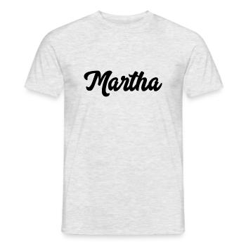 Martha benutzerdefinierte Text Geburtstagsname - Männer T-Shirt - Grau meliert - Vorne - AI Model Male 178 dark (178cm)