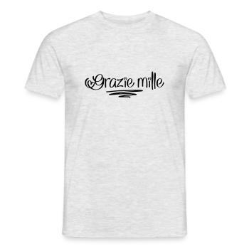 Merci, merci - T-shirt homme - gris chiné - Devant - AI Model Male 178 dark (178cm)