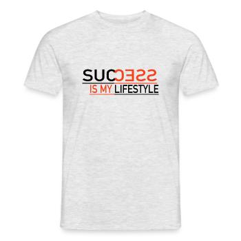 Success is my lifestyle - Männer T-Shirt - Grau meliert - Vorne - AI Model Male 178 dark (178cm)