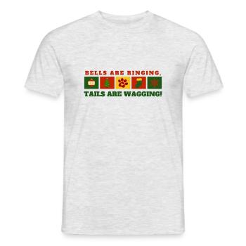 Christmas - Dog - Men's T-Shirt - heather grey - Front - AI Model Male 178 dark (178cm)