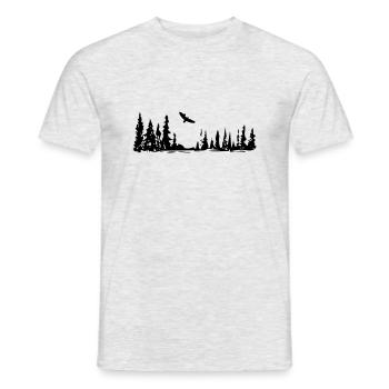 nature - Men's T-Shirt - heather grey - Front - AI Model Male 178 dark (178cm)
