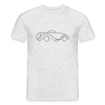 Oldtimer Cabrio Hot Rod Tribal - Männer T-Shirt - Grau meliert - Vorne - AI Model Male 178 dark (178cm)