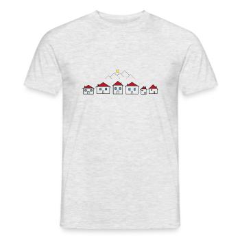 Town - Men's T-Shirt - heather grey - Front - AI Model Male 178 dark (178cm)