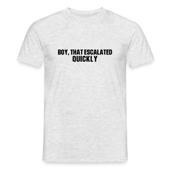 Garçon qui a dégénéré rapidement Anchorman citation - T-shirt homme - gris chiné - Devant - AI Model Male 178 dark (178cm)