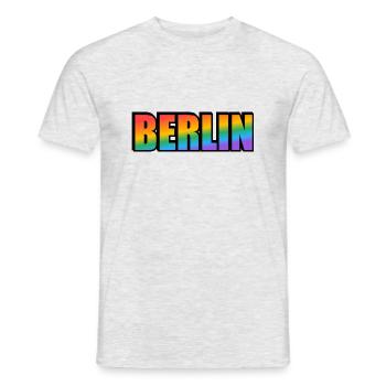 Schwules Berlin - Männer T-Shirt - Grau meliert - Vorne - AI Model Male 178 dark (178cm)