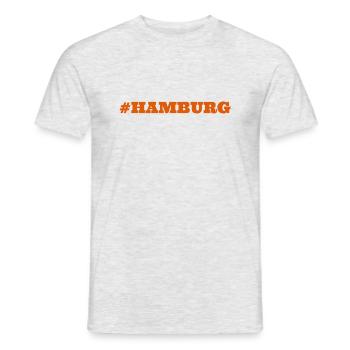 #Hamburg - Men's T-Shirt - heather grey - Front - AI Model Male 178 dark (178cm)