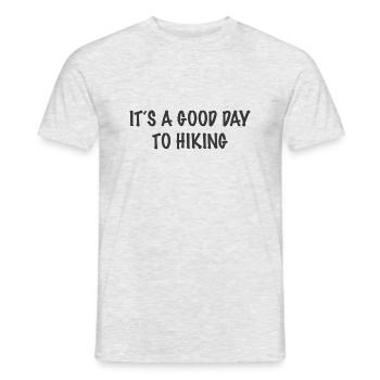 lets go hiking - Männer T-Shirt - Grau meliert - Vorne - AI Model Male 178 dark (178cm)