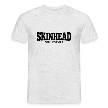 Skinhead - Antifascist - Männer T-Shirt - Grau meliert - Vorne - AI Model Male 178 dark (178cm)