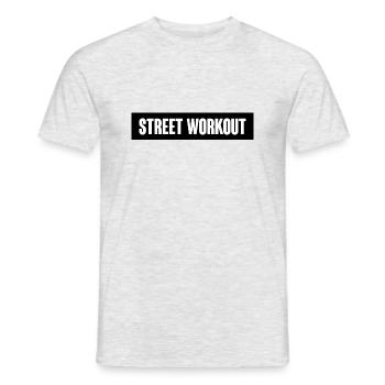 Citation de Street Workout - T-shirt homme - gris chiné - Devant - AI Model Male 178 dark (178cm)