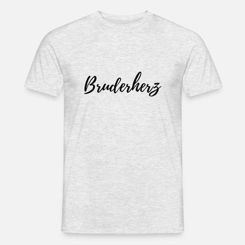 Bruderherz - Männer T-Shirt - Grau meliert