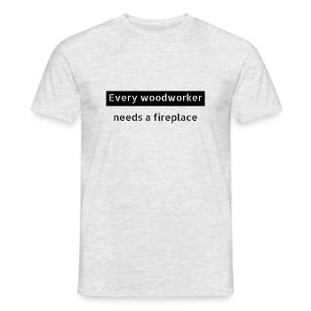 birthday present idea woodcutter forest work - Men's T-Shirt - heather grey - Front - AI Model Male 178 dark (178cm)