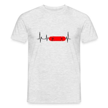 Skateboard SUP Surfing - Men's T-Shirt - heather grey - Front - AI Model Male 178 dark (178cm)