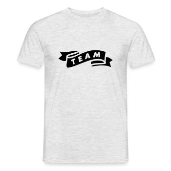 team - Männer T-Shirt - Grau meliert - Vorne - AI Model Male 178 dark (178cm)