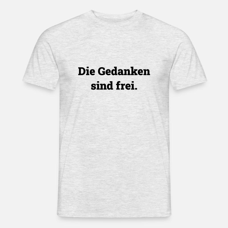 Die Gedanken sind frei - Männer T-Shirt - Grau meliert
