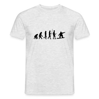 Snowboard - Männer T-Shirt - Grau meliert - Vorne - AI Model Male 178 dark (178cm)