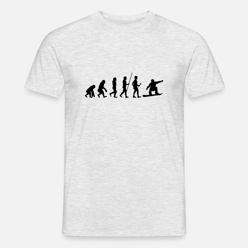 Snowboard - Männer T-Shirt - Grau meliert